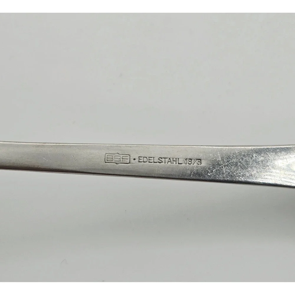Vintage BSF Edelstahl 18/8 Honey Spoon Silver Bee Honeycomb German Flatware